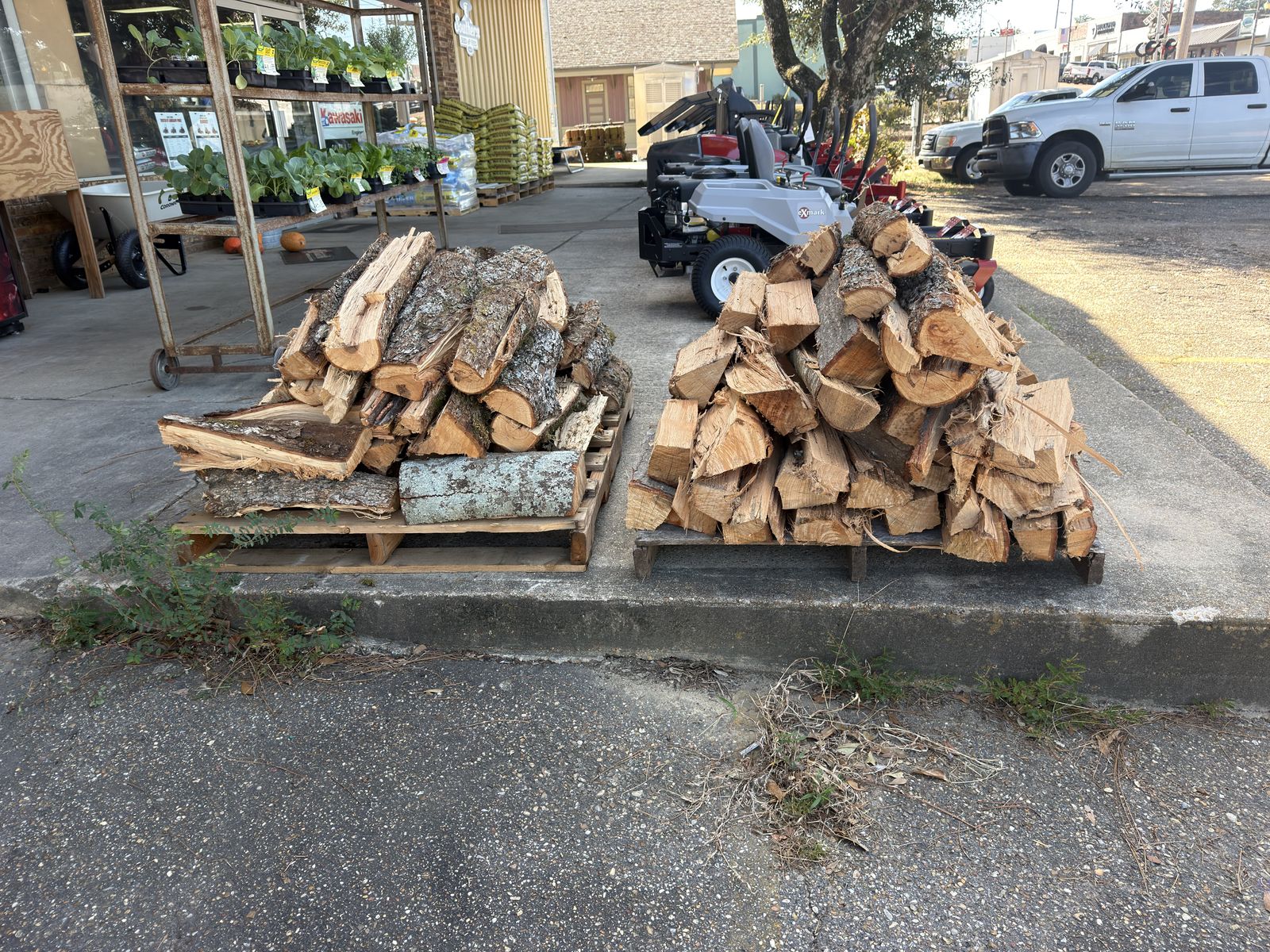 Firewood, plant starts, and seasonal outdoor inventory at Feeders Milling